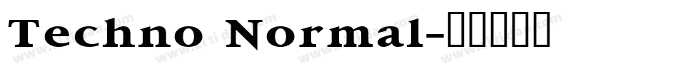 Techno Normal字体转换